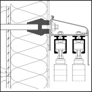 SKIRPUS Sliding Shutters top sliding rail wall mounting with cover
